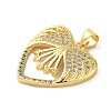 Mother's Day Brass Micro Pave Clear Cubic Zirconia Pendants FIND-Z041-20F-2