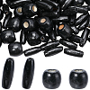 200Pcs 2 Styles Dyed Natural Wood Beads WOOD-PA0001-29A-1