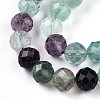 Natural Fluorite Beads Strands G-S345-8mm-31-4