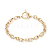 Unisex 304 Stainless Steel Cable Chain Bracelets X-BJEW-P245-39G-1