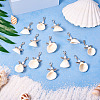 Angel Shell & Acrylic Pendant Decorations HJEW-TA00198-5
