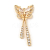 Brass Micro Pave Clear Cubic Zirconia Pendants KK-Z057-06G-1