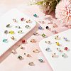 180Pcs 9 Colors Faceted Rondelle Glass Charms PALLOY-GO00008-4