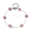 304 Stainless Steel Cable Chain Bracelets BJEW-C094-01P-01-4