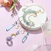 Moon & Star Brass Hanging Ornaments HJEW-TA00095-02-2