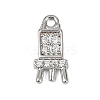 Brass Micro Pave Clear Cubic Zirconia Pendants KK-L238-15P-1