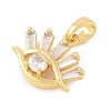 Brass Micro Pave Cubic Zirconia Pendants KK-U056-02G-2