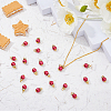 80Pcs Glass Pearl Pendants PALLOY-FH00015-4