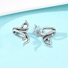 Plant 316 Stainless Steel Non- Piercing Cartilage Earrings AJEW-C044-10AS-2