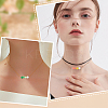 72Pcs 4 Colors Baking Paint Imitation Jade Glass Connector Charms PALLOY-GO00032-6