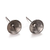 Non-Tarnish 304 Stainless Steel Post Stud Earring Settings LS-STAS-L238-082F-P-1