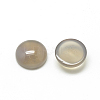 Natural Gray Agate Cabochons X-G-R416-6mm-15-2