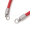 3MM Round Cowhide Leather Bracelet Making  AJEW-JB01540-3
