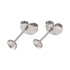 304 Stainless Steel Stud Earring Findings STAS-D389-03B-P-1