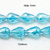 Electroplate Glass Beads Strands EGLA-D015-12x8mm-22-2