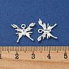 Brass Micro Pave Clear Cubic Zirconia Pendants KK-Z057-02S-3
