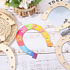 Horseshoe Wood Pendant Decorations WOOD-WH034-90-6