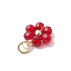 20Pcs 5 Colors Glass Charms PALLOY-JF02918-4