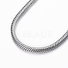 Tarnish Resistant 304 Stainless Steel Snake Chain Bracelets LS-BJEW-H491-01P-2