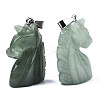 Carved Natural Green Aventurine Pendants G-N0327-002I-3