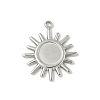 304 Stainless Steel Pendant Cabochon Settings STAS-L293-07P-1