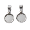 304 Stainless Steel Pendant Cabochon Settings STAS-L282-010P-02-1