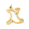 304 Stainless Steel Pendants STAS-R137-01G-X-1