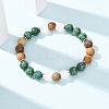 Natural Lapis Lazuli & Sodalite & Amethyst & Glass Beads Stretch Bracelets for Women Men BJEW-P398-01F-2