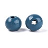 Spray Painted Round Natural Schima Wood Beads WOOD-A018-8mm-16-2