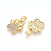 Brass Micro Pave Cubic Zirconia Pendants KK-T070-85G-2