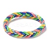 Sparkling Plastic Cord Braided Stretch Bracelets BJEW-R313-04A-1
