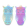 Ion Plating(IP) 201 Stainless Steel Filigree Pendants X-STAS-R102-23-2