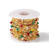 Handmade Eco-friendly Brass Flat Round & Bar Link Chain CHC-E025-16G-3
