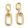 Rack Plating Brass Hollow Oval Dangle Stud Earrings for Women LS-EJEW-Z019-13G-1