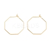 Ion Plating(IP) 316 Stainless Steel Hoop Earrings Findings X-STAS-C029-02G-2