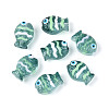 Transparent Glass and Enamel Beads Strands GLAA-T034-01C-2