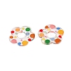 Flower Theme Printed Acrylic Pendants OACR-T028-06I-1