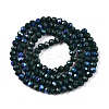 Electroplate Opaque Solid Color Glass Beads Strands EGLA-A044-P3mm-L12-3