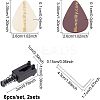 Alloy & Plastic Guitar Bridge Saddle with Spring Screws AJEW-FG0001-86-2
