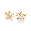 Brass Micro Pave Cubic Zirconia Beads KK-T071-53G-2