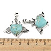 Synthetic Turquoise with Clear Cubic Zirconia Pendants G-G133-02P-23-3
