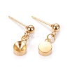 201 Stainless Steel Stud Earring Settings STAS-L226-018C-G-2