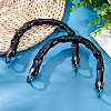 U shape Imitation Bamboo Stick Resin Bag Handles PURS-WH0005-08B-WH-5