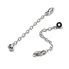 Brass Enamel ABS Imtation Pearl End with Chain KK-B129-27P-02-2