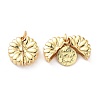 Brass Micro Pave Clear Cubic Zirconia Openable Pendants KK-D004-09G-3