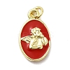Brass Enamel Pendants KK-P338-10G-01-1