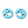 Spray Painted Brass Charms LS-KK-Q252-003D-2