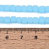 Frosted Imitation Jade Glass Beads Strands GLAA-N072-01A-C03-4