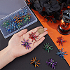 20Pcs Halloween Spider Glass Pendants FIND-SC0009-98-3