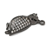 Rack Plating Brass Micro Pave Cubic Zirconia Pendants KK-L224-056B-2